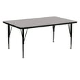 thumbnail image 1 of Flash Furniture 24''W x 60''L Rectangular Activity Table with 1.25'' Thick High Pressure Grey Laminate Top and Height Adjustable Preschool Legs, 1 of 3