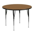 thumbnail image 1 of Flash Furniture 48'' Round Oak Thermal Laminate Activity Table - Standard Height Adjustable Legs, 1 of 4