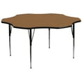 thumbnail image 1 of Flash Furniture Wren 60'' Flower Oak Thermal Laminate Activity Table - Standard Height Adjustable Legs, 1 of 3