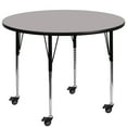 thumbnail image 1 of Flash Furniture Wren Mobile 42'' Round Grey HP Laminate Activity Table - Standard Height Adjustable Legs, 1 of 3