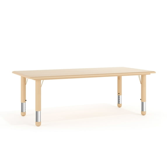 Flash Furniture Wren Rectangular Adjustable Classroom Activity Table for Kids, Natural