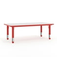 thumbnail image 1 of Flash Furniture Wren Rectangular Adjustable Classroom Activity Table for Kids, Red/Gray, 1 of 12
