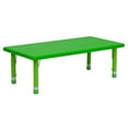 thumbnail image 1 of Flash Furniture Wren Rectangular Adjustable Kids Classroom Activity Table, 24"W x 48"L, Green, 1 of 13