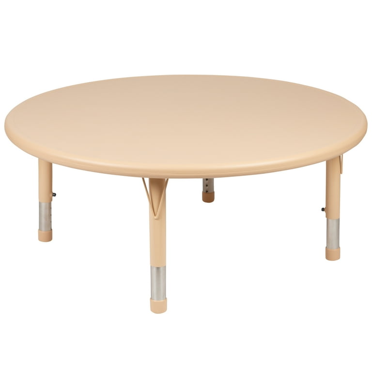Flash Furniture Wren Round Plastic Activity Table Natural