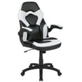 thumbnail image 1 of Flash Furniture X10 LeatherSoft High-Back Gaming Chair with Headrest and Flip-Up Arms, White/Black, 1 of 16