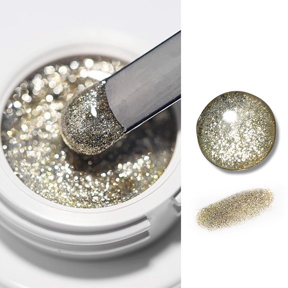 Flash Gel Polish Champagne - High Density Platinum Glue Glitter Silver Sequin Glue Pull Wire Hook Edge Painted Canned Nail Polish Glue, Nail Art, Paper Paper Sander, Easter, St. Pa Makeup Organizers