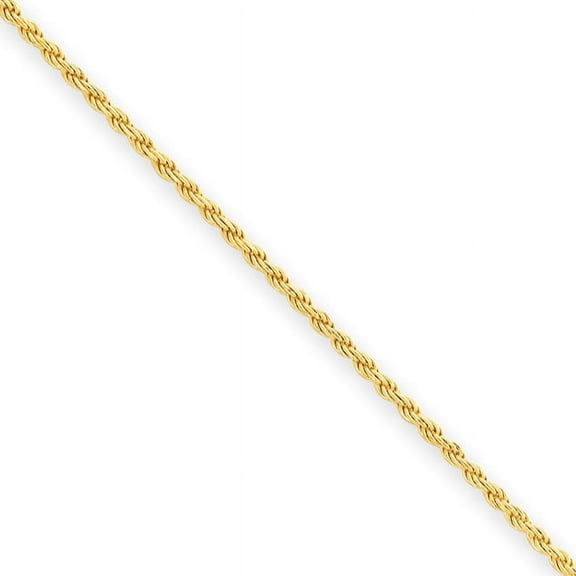 Flash Gold-plated Sterling Silver 1.85mm Diamond-cut Rope Chain 20 Inches
