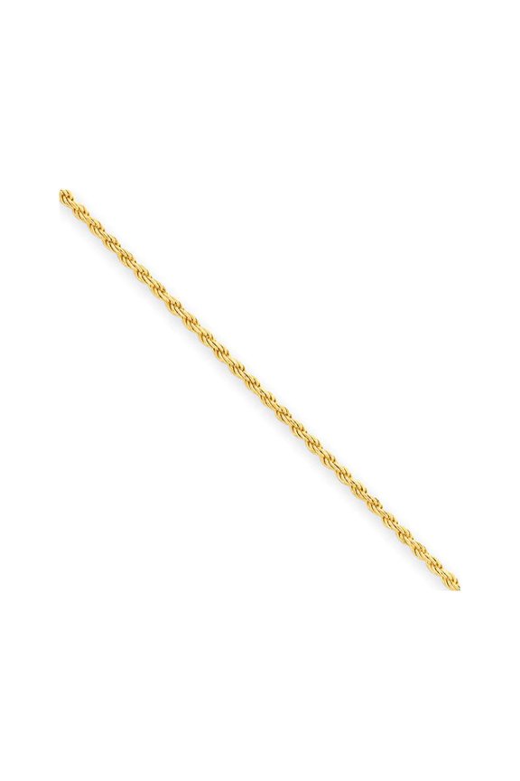 Flash Gold-plated Sterling Silver 1.85mm Diamond-cut Rope Chain