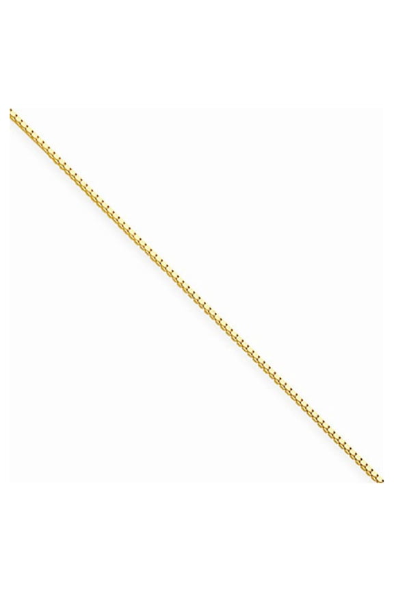 Flash Gold-plated Sterling Silver .8mm Box Chain QBX015G
