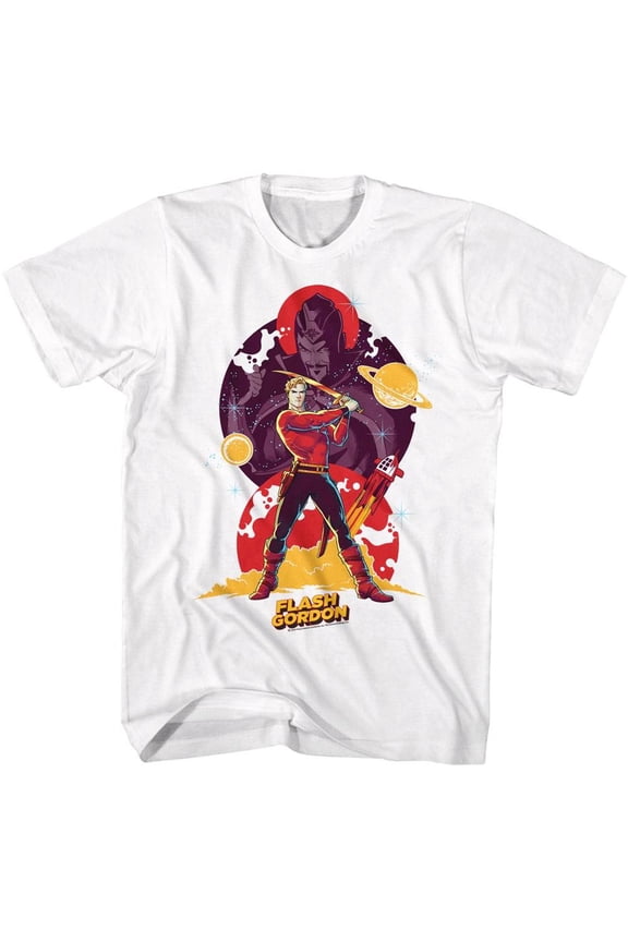 Flash Gordon - And Ming - American Classics - Solid White Adult Short Sleeve T-Shirt