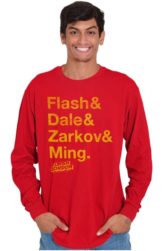 Flash Gordon Comic Book Characters Long Sleeve TShirt Men Women Brisco Brands S