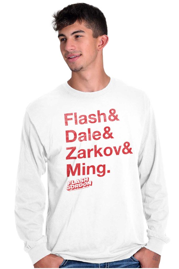 Flash Gordon Comic Book Characters Long Sleeve TShirt Men Women Brisco Brands S