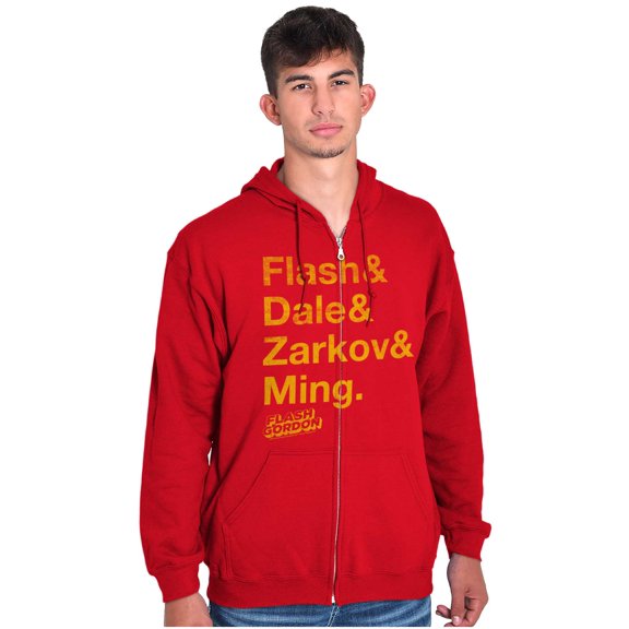 Flash Gordon Comic Book Characters Zip Up Hoodie Men's Women's Brisco Brands M