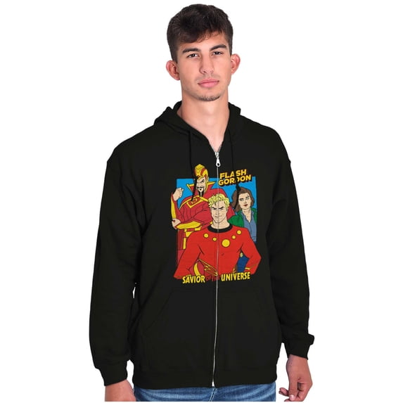 Flash Gordon Comic Books Vintage Hero Zip Up Hoodie Men's Women's Brisco Brands M