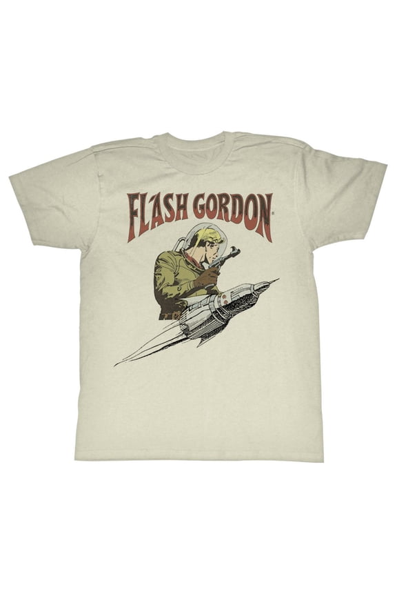 Flash Gordon Comics Flash Rocket Adult Short Sleeve T Shirt