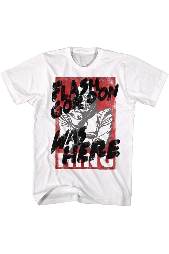 Flash Gordon Comics Graffiti Adult Short Sleeve T Shirt