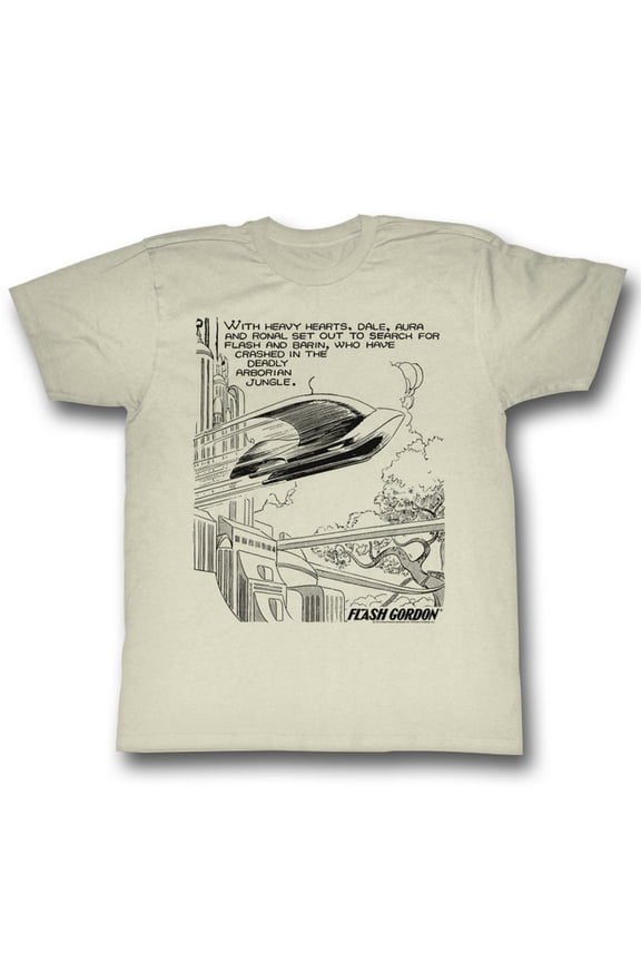 Flash Gordon Comics Heavy Hearts Adult Short Sleeve T Shirt