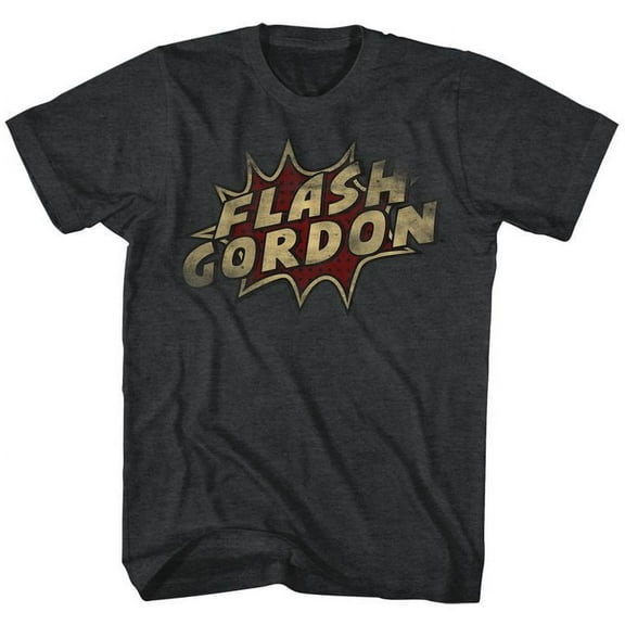 Flash Gordon Dots Black Heather Adult T-Shirt 5Xl