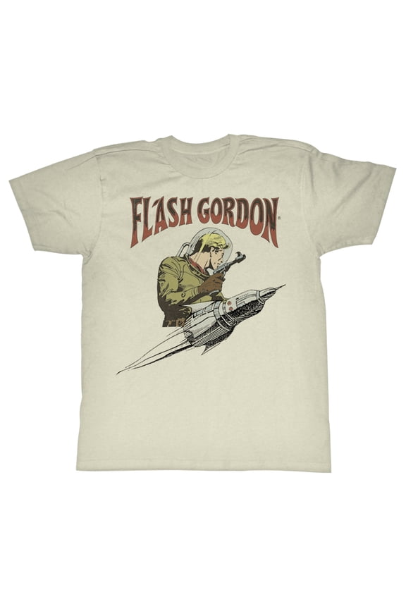Flash Gordon Flash Rocket Natural T-Shirt