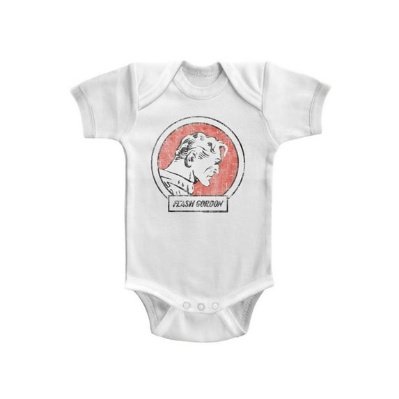 Flash Gordon Flash Side Profile White Infant Baby Creeper Snapsuit Romper