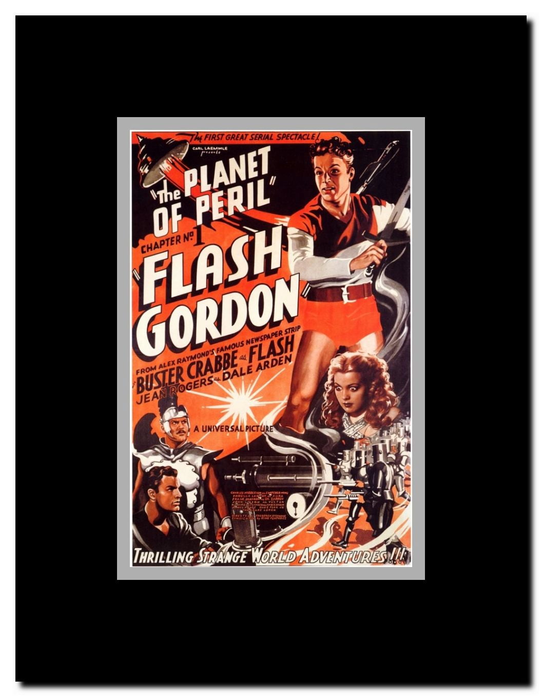 Flash Gordon Framed Movie Poster