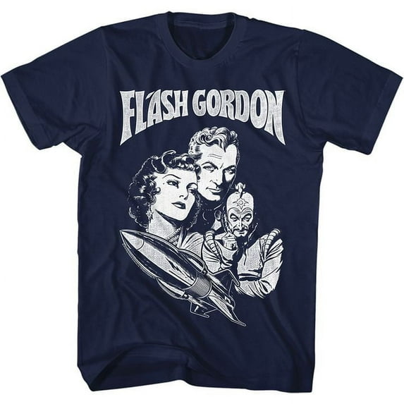 Flash Gordon Gordon Navy Adult T-Shirt Xlt