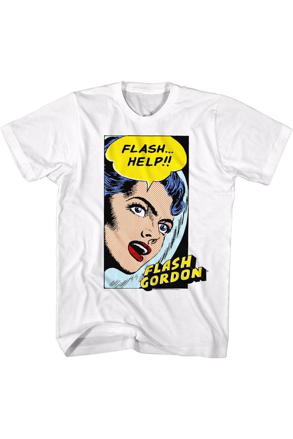 Flash Gordon Help!! White Adult T-Shirt