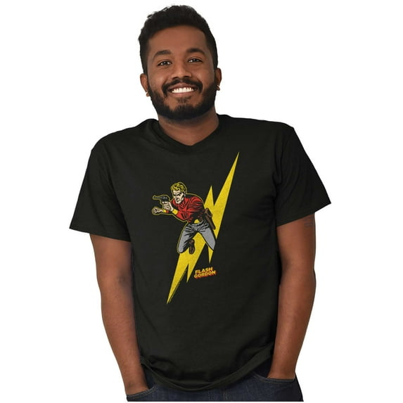 Flash Gordon Lightning Bolt Comics Men's Graphic T Shirt Tees Brisco Brands S