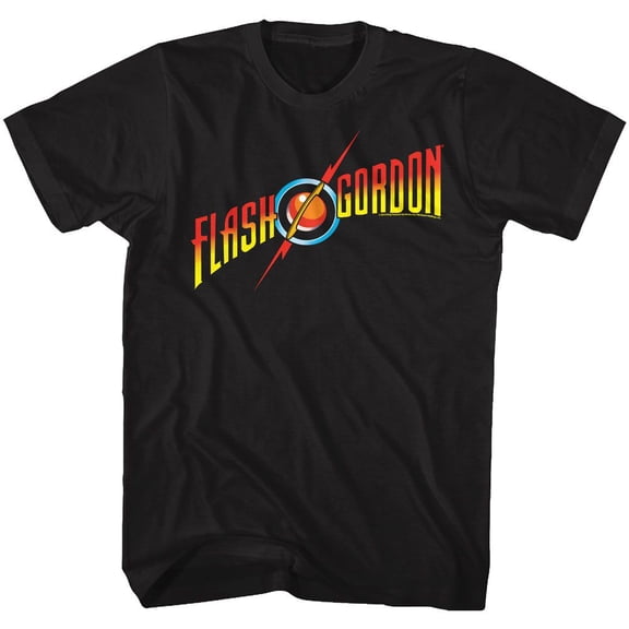 Flash Gordon Logo Black Adult T-Shirt 4Xlt