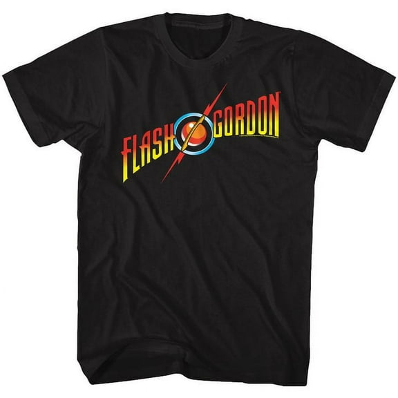 Flash Gordon Logo Black Adult T-Shirt