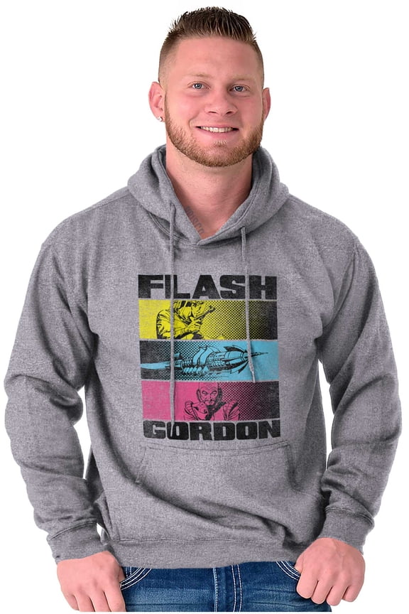Retro Comics Superheroes Unisex Plus Size Hoodie Brisco Brands 3X