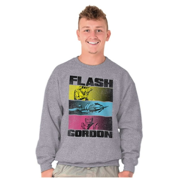 Flash Gordon Retro Comics Superheroes Unisex Plus Size Sweatshirt Brisco Brands 3X