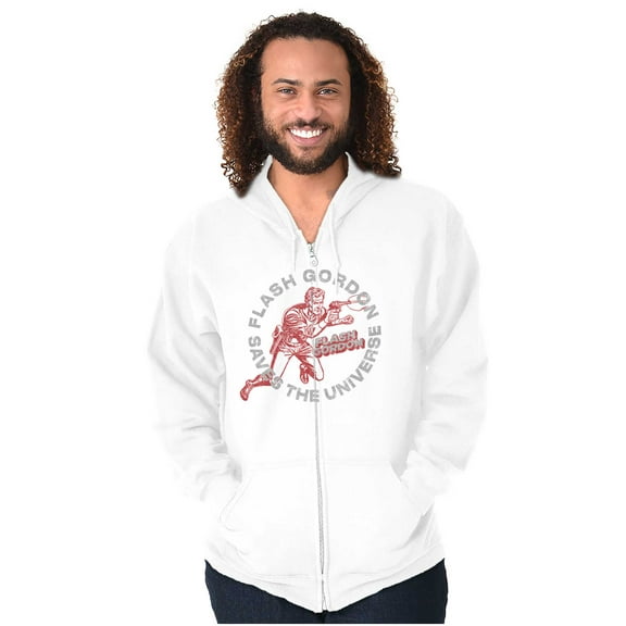 Flash Gordon Superhero Comic Book Zip Up Hoodie Men's Women's Brisco Brands M