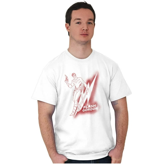 Flash Gordon Vintage Lightning Bolt Men's Graphic T Shirt Tees Brisco Brands L