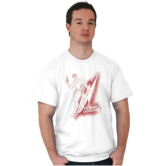 Flash Gordon Vintage Lightning Bolt Men's Graphic T Shirt Tees Brisco Brands M