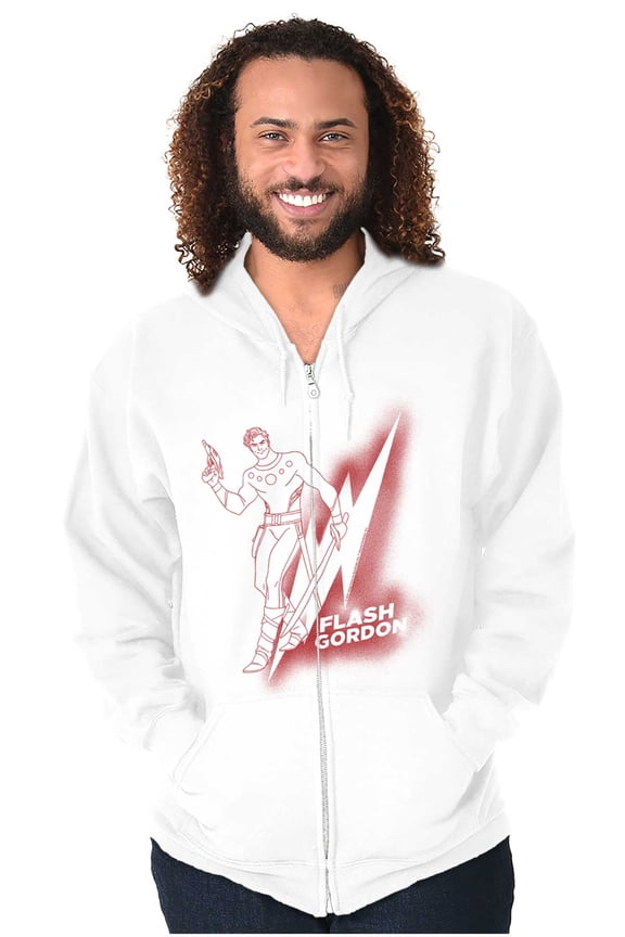 Vintage Lightning Bolt Zip Up Hoodie Men's Women's Brisco Brands S