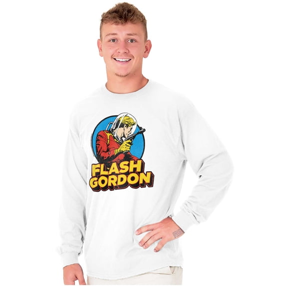 Flash Gordon Vintage Space Comic Hero Long Sleeve TShirt Men Women Brisco Brands L