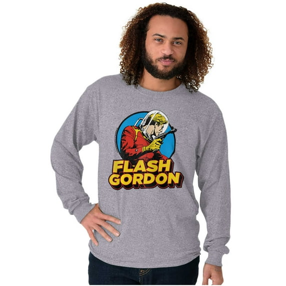 Flash Gordon Vintage Space Comic Hero Long Sleeve TShirt Men Women Brisco Brands S