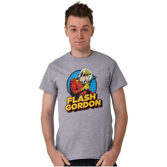 Flash Gordon Vintage Space Comic Hero Men's Graphic T Shirt Tees Brisco Brands 4X