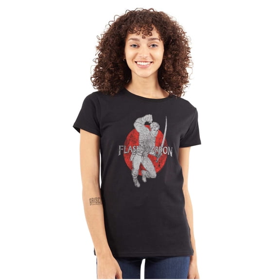 Flash Gordon Vintage Superhero Comics Women's T Shirt Ladies Tee Brisco Brands S