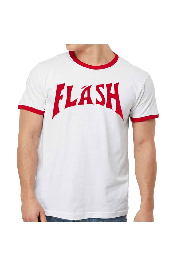 Flash Gordon White Adult Ringer Shirt-X-Large