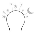 thumbnail image 1 of Flash Hair Ties Accessories Creative Stars Moon Hairband Space Headband, 1 of 6