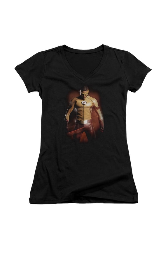 Flash Kid Flash Junior Women's V-Neck T-Shirt Black