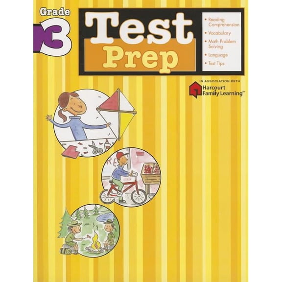 Flash Kids Harcourt Family Learning Test Prep: Grade 3 (Flash Kids Harcourt Family Learning), (Paperback)