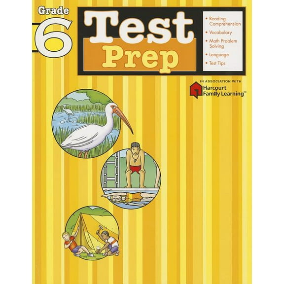 Flash Kids Harcourt Family Learning Test Prep, Grade 6, (Paperback)