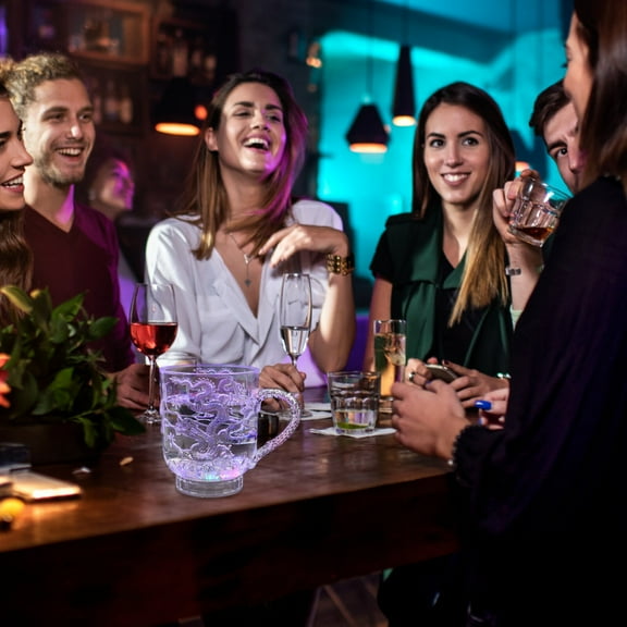 SEWCHICS 1Pc LED Flashing Acrylic Mug Perfect for Coffee Tea and Water Use