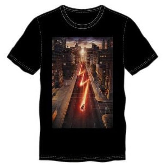 Flash Lightning Black T-Shirt-6XL