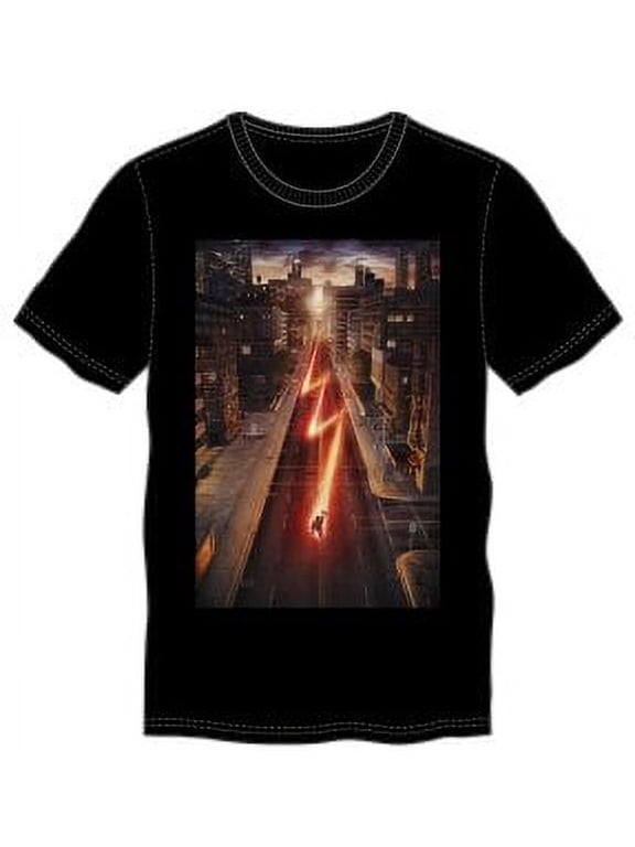 Flash Lightning Black T-Shirt-6XL