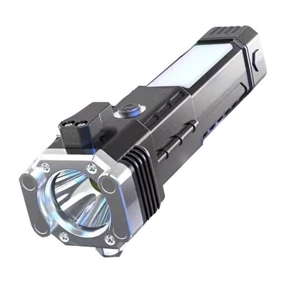 Flash Lights for Emergency,Emergency Flashlights for Home,Car Flashlight Multifunctional Window Breaking Flashlight Rechargeable Flashlight,Flashlight for Emergencies(Black)