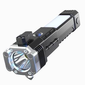 Flash Lights for Emergency,Emergency Flashlights for Home,Multifunctional Flashlight,Flashlight for Emergencies,Outdoor Auto Repair Work Emergency Broken Window Escape Car Flashlight(Silver)